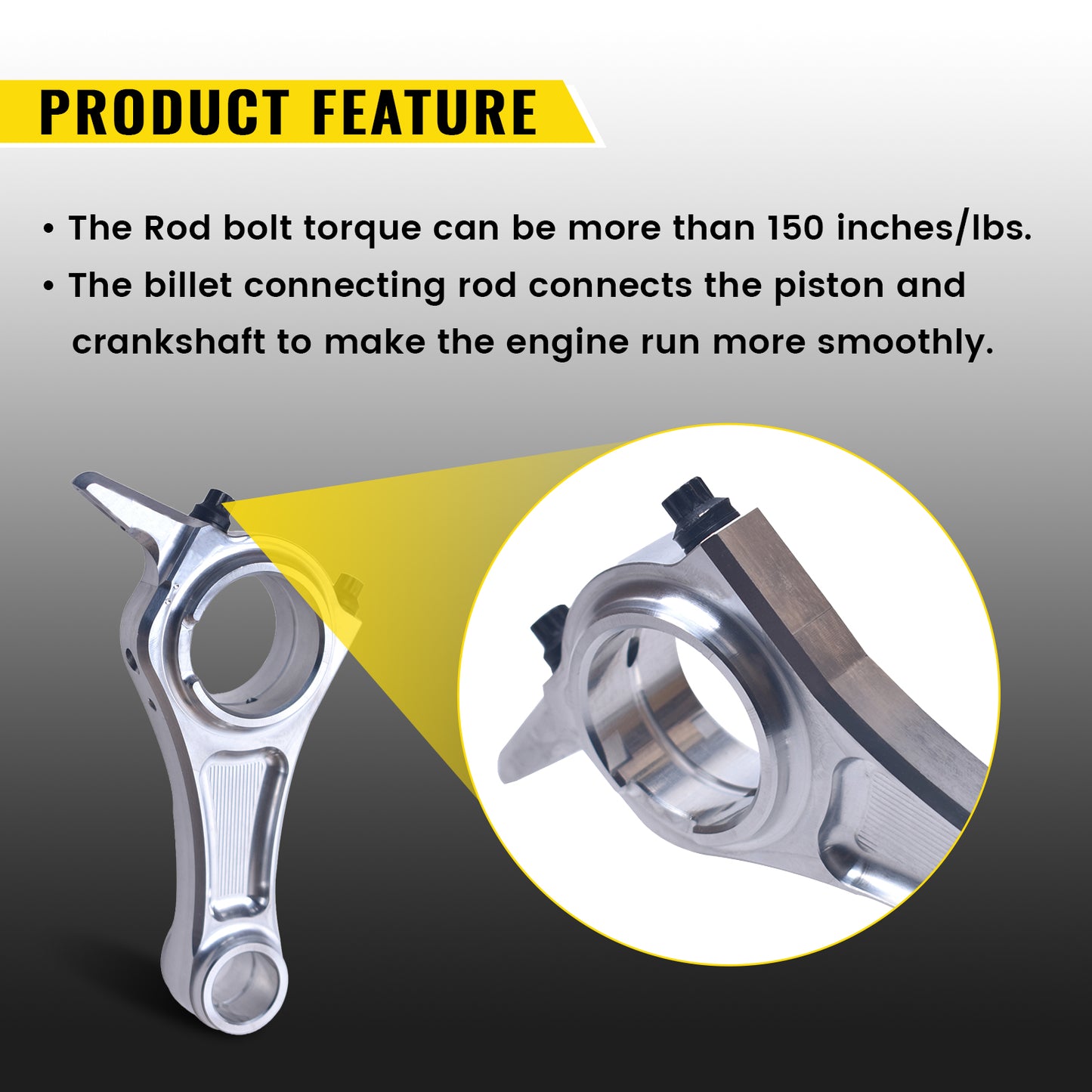 Forged Aluminum Connecting Rod (3.328"+.020) For Predator 212cc