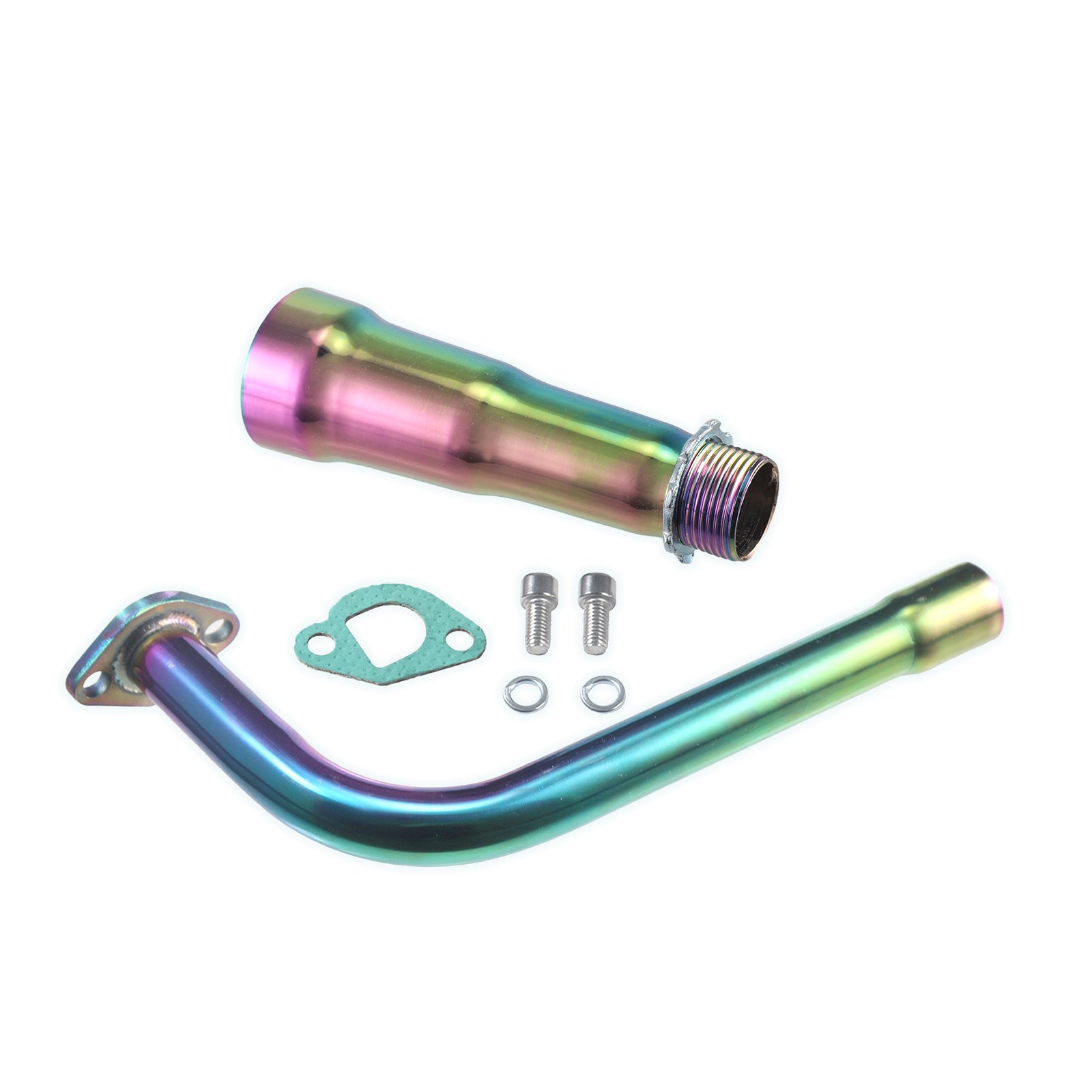 Colorful 3 Stage Exhaust Header Pipe,For Predator 212cc 196cc Go Kart& Mini Bike, For Coleman Powersports CT200U,CT200U-EX,BT200X, For Honda GX160,GX200