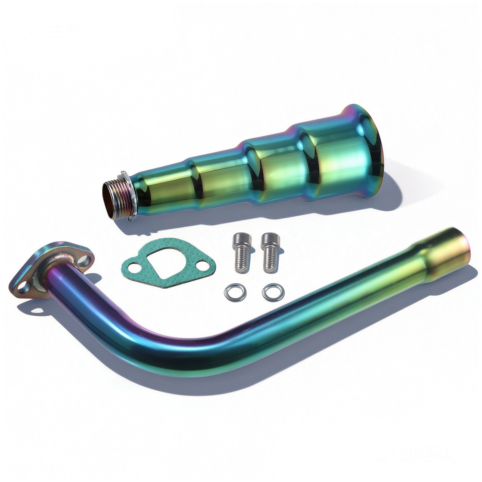 Colorful 4 Stage Exhaust Header Pipe,For Predator 212cc 196cc Go Kart& Mini Bike, For Coleman Powersports CT200U,CT200U-EX,BT200X, For Honda GX160,GX200