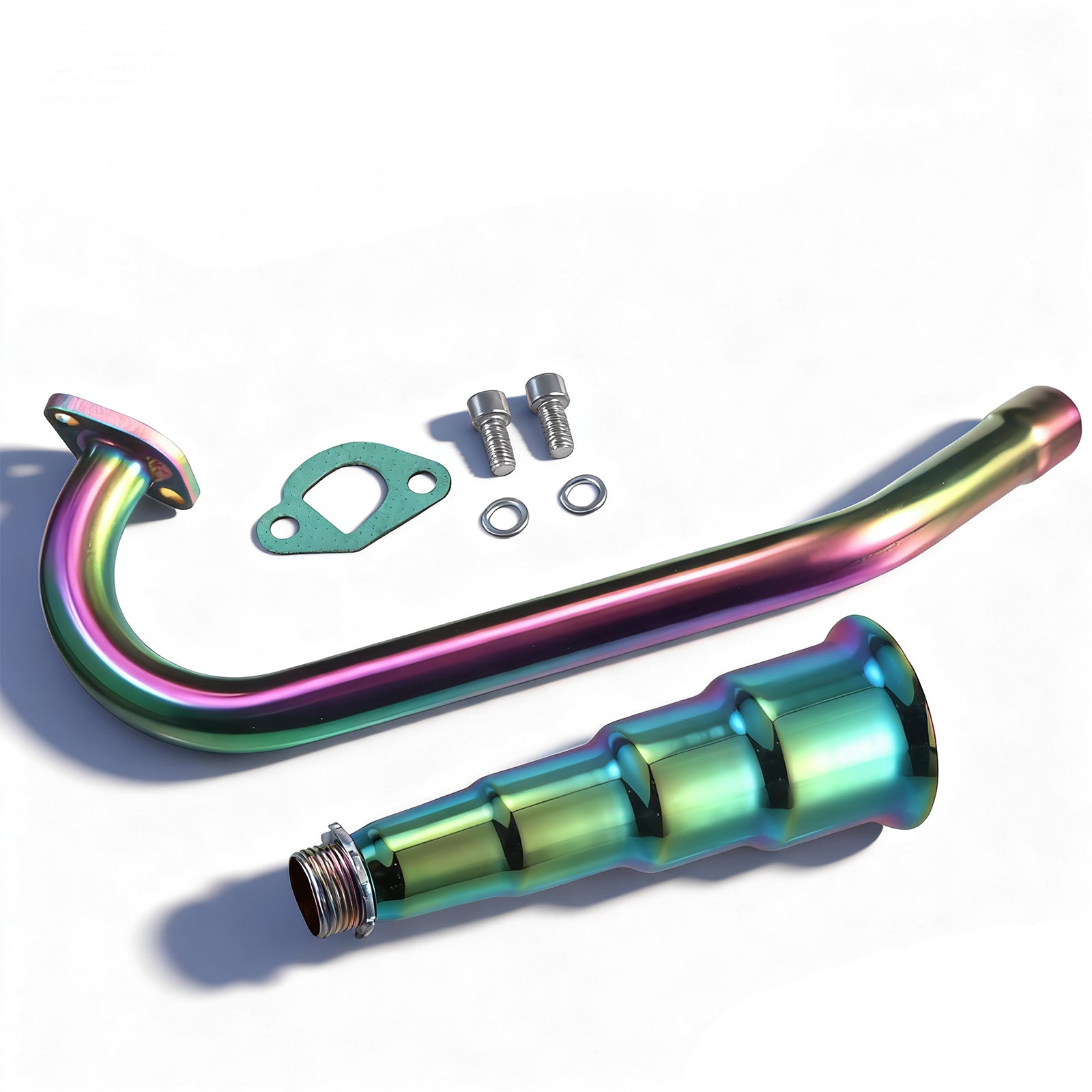 Upgraded 4 Stage Exhaust Header Pipe Colorful,For Predator 212cc 196cc Go Kart& Mini Bike, For Coleman Powersports CT200U,CT200U-EX,BT200X, For Honda GX160,GX200