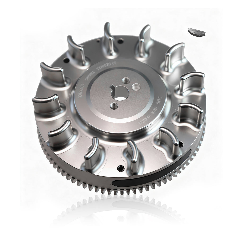 Electric Start Billet Flywheel For Predator 196cc, 32° Ignition Advance