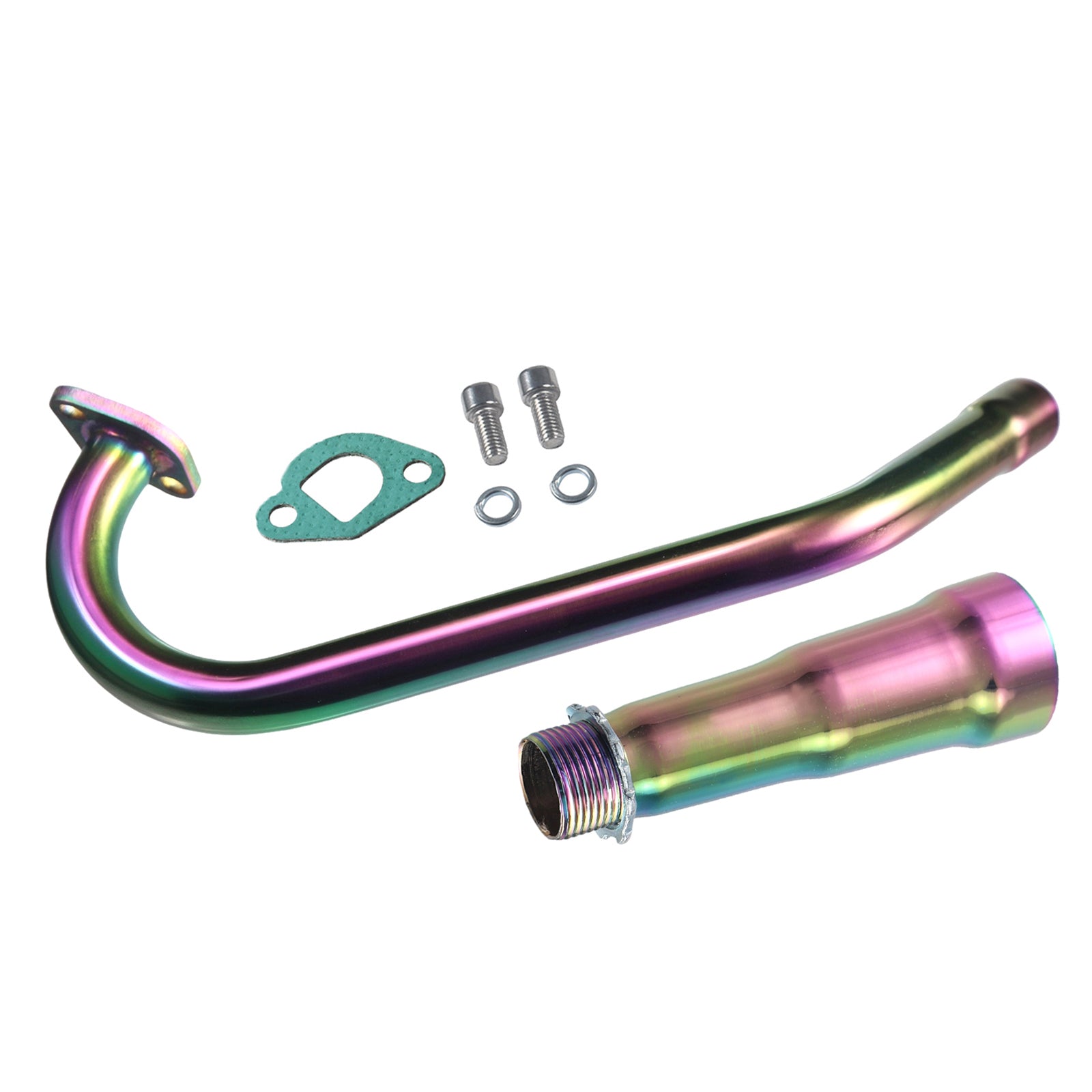 Upgraded 3 Stage Exhaust Header Pipe Colorful,For Predator 212cc 196cc Go Kart& Mini Bike, For Coleman Powersports CT200U,CT200U-EX,BT200X, For Honda GX160,GX200