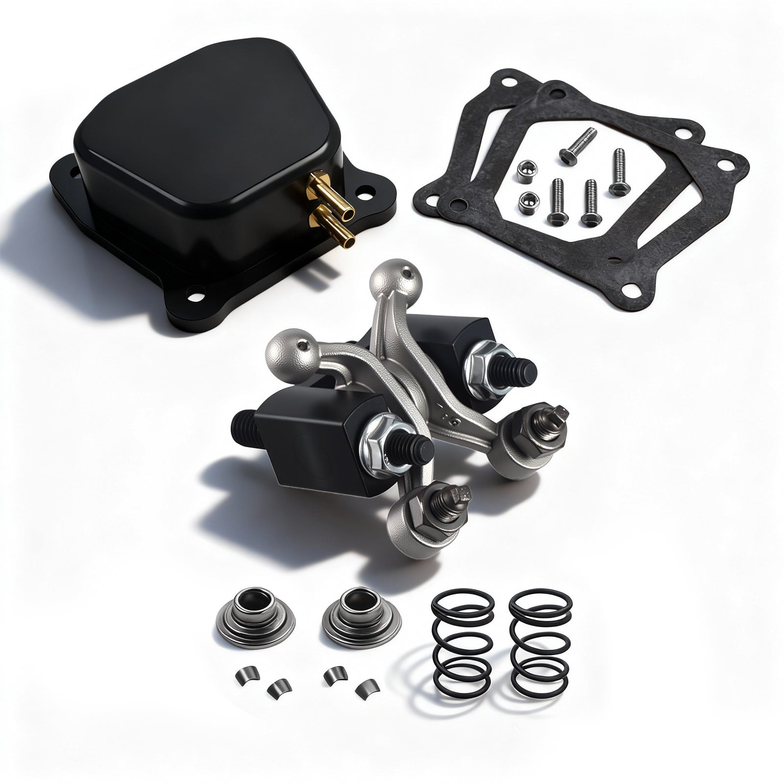 Billet Valve Cover 1.3 Ratio Solid Cast Racing Shaft Rocker Arm With 22lb Valve Springs Kit For GX160 GX200 Predator 212 Non Hemi 196cc 224cc Engine Predator 212 Performance Parts