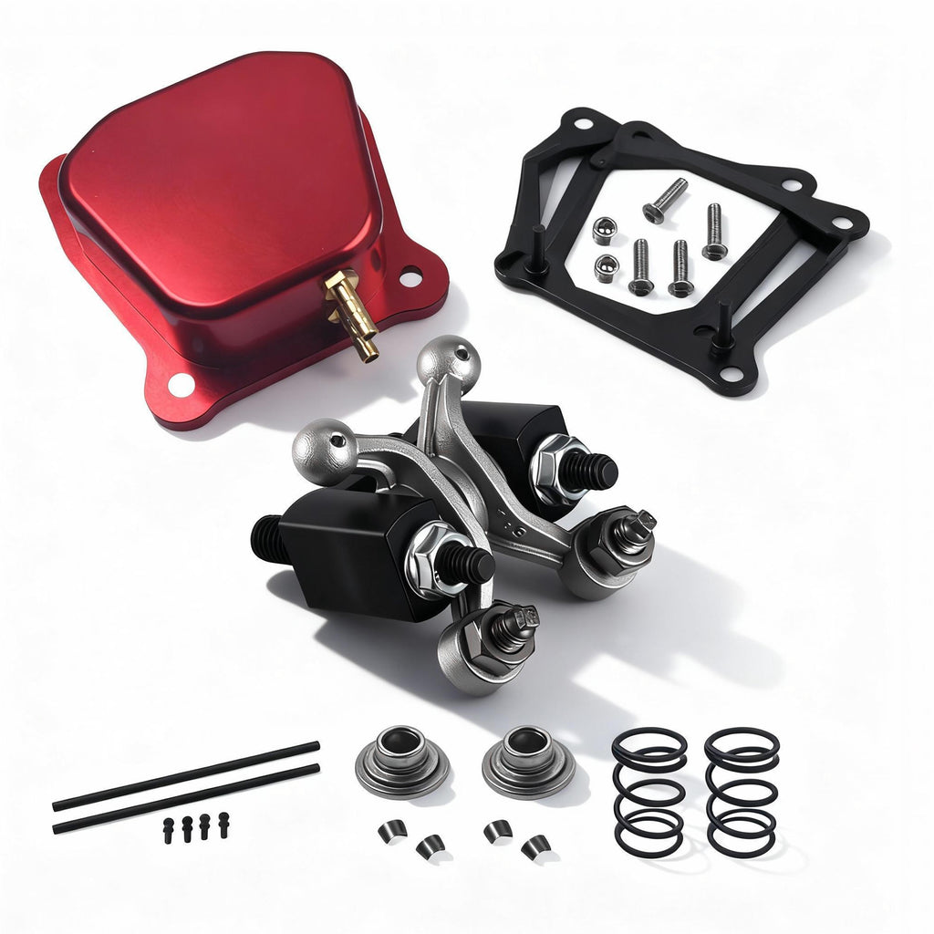 Billet Valve Cover 1.3 Ratio Solid Cast Racing Shaft Rocker Arm With 22lb Valve Springs Kit For GX160 GX200 Predator 212 Non Hemi 196cc 224cc Engine Predator 212 Performance Parts