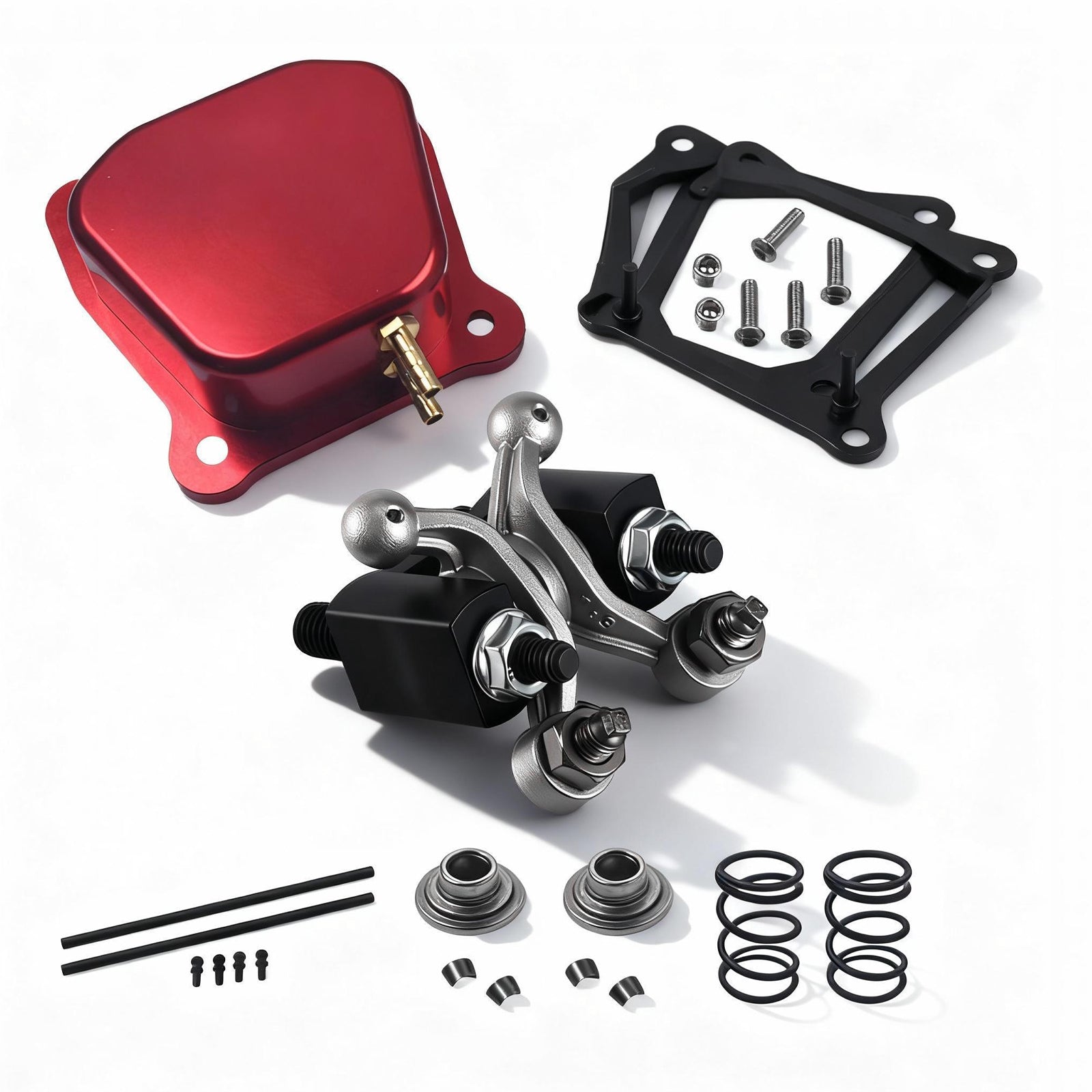 Billet Valve Cover 1.3 Ratio Solid Cast Racing Shaft Rocker Arm With 22lb Valve Springs Kit For GX160 GX200 Predator 212 Non Hemi 196cc 224cc Engine Predator 212 Performance Parts