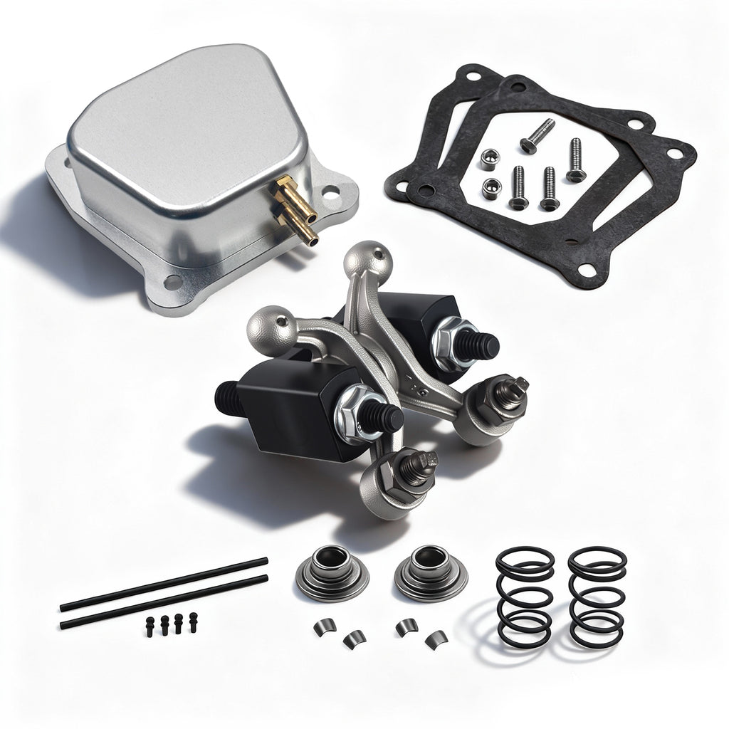 Billet Valve Cover 1.3 Ratio Solid Cast Racing Shaft Rocker Arm With 22lb Valve Springs Kit For GX160 GX200 Predator 212 Non Hemi 196cc 224cc Engine Predator 212 Performance Parts