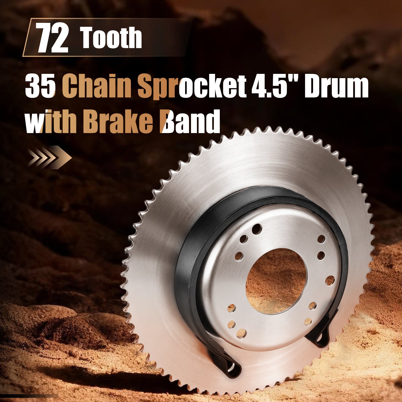 35 Chain Sprocket 4.5" Drum with Brake Band