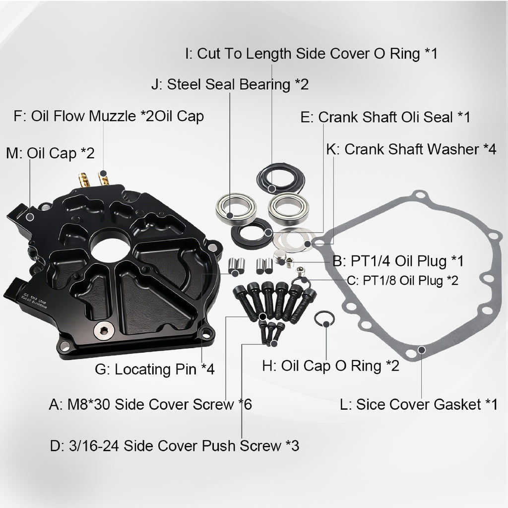 Dual Bearing Billet Side Cover Non-Hemi