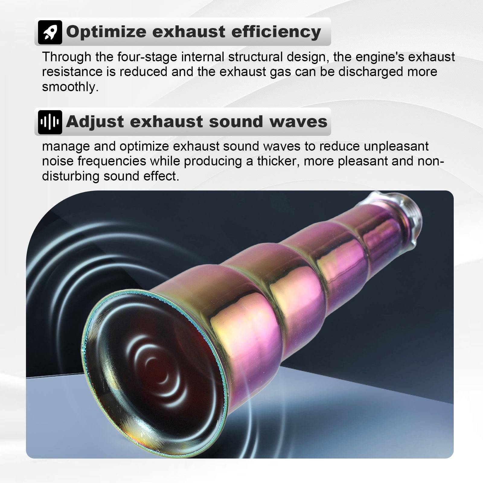 4 Stage Exhaust tip 3/4 NPT Colorful