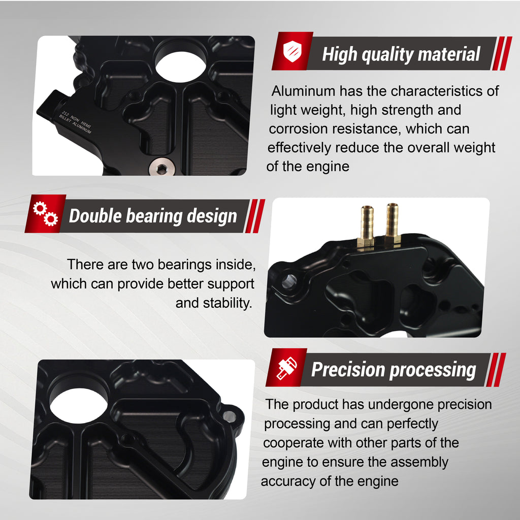 Dual Bearing Billet Side Cover Non-Hemi