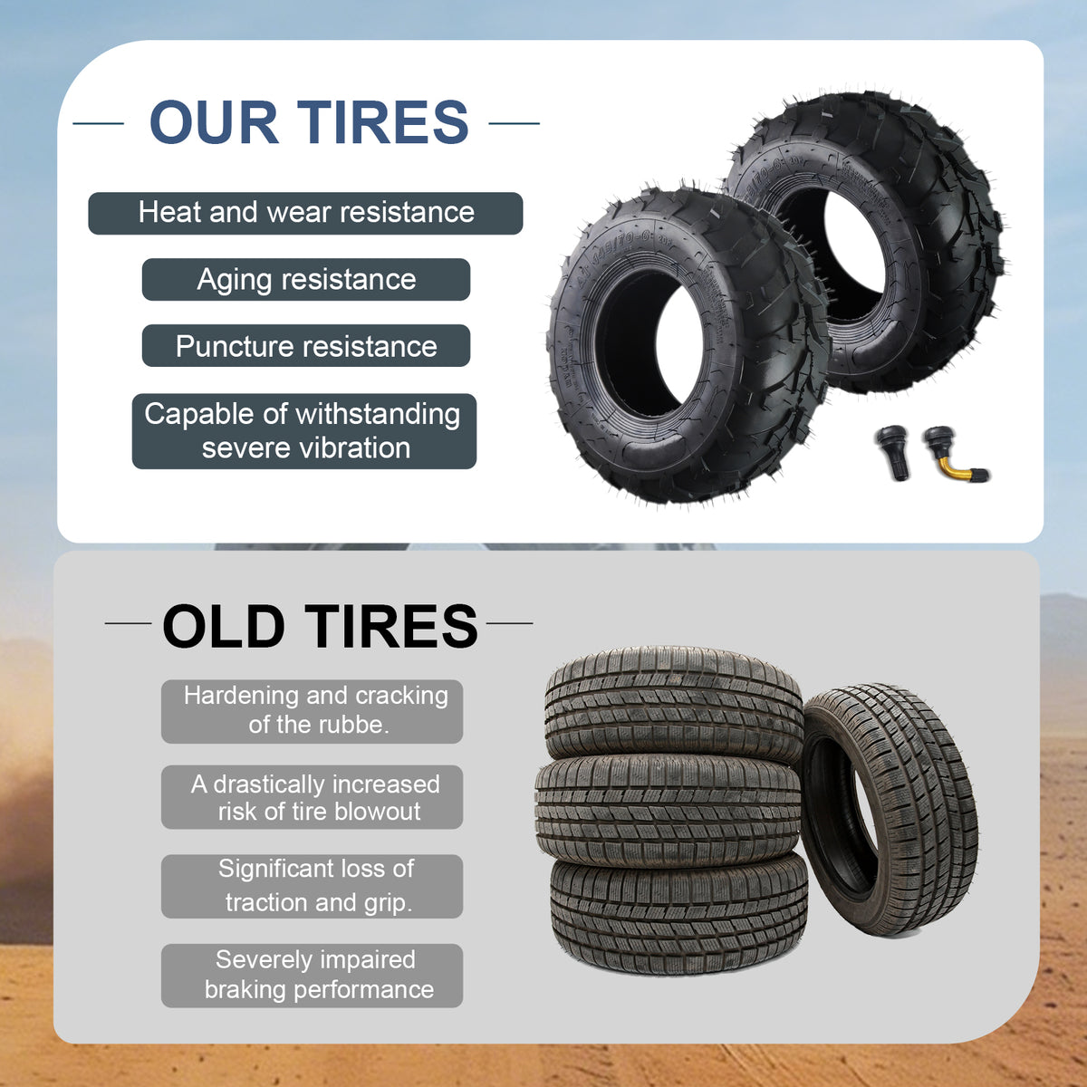 145/70-6 Tires Tubeless
