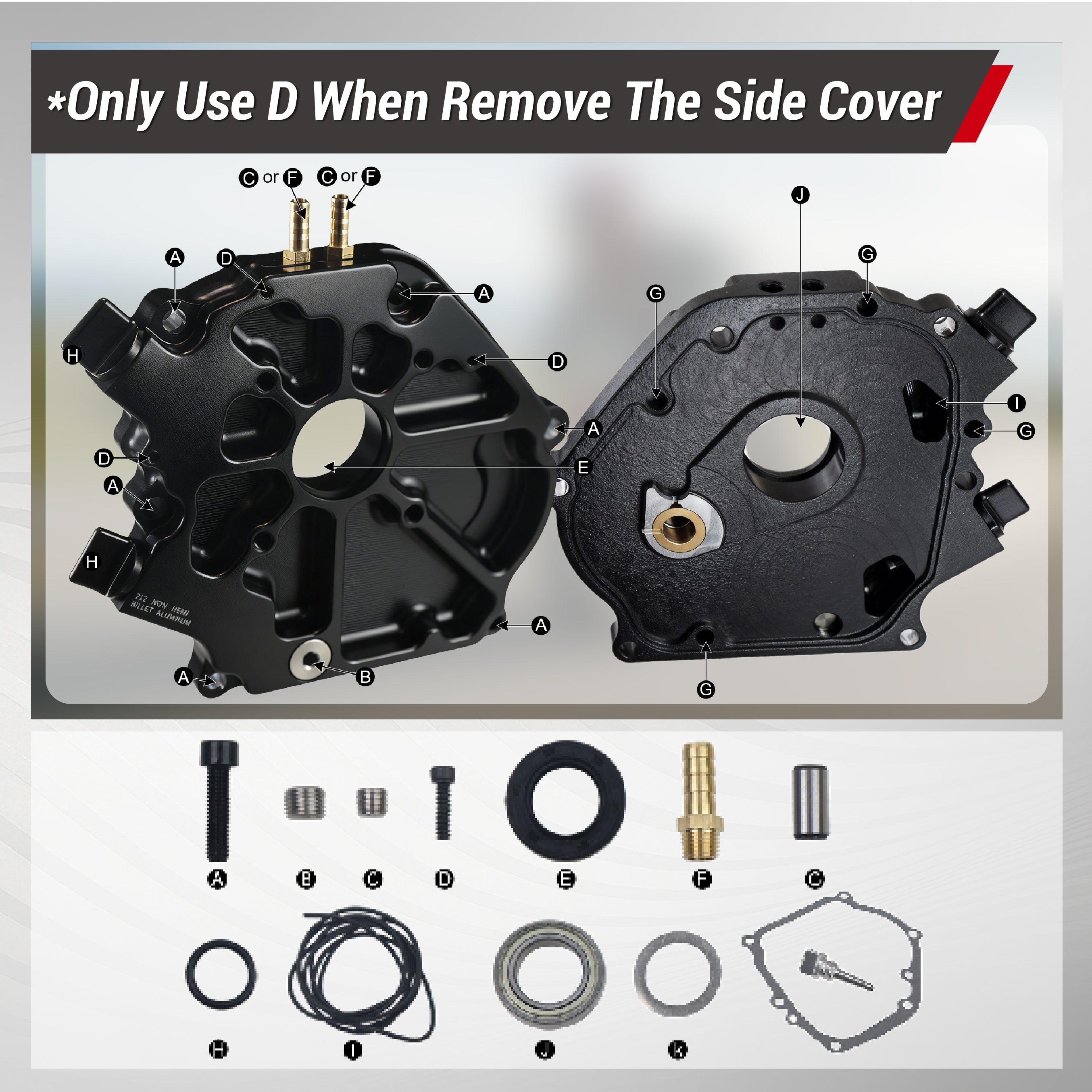 Dual Bearing Billet Side Cover Non-Hemi