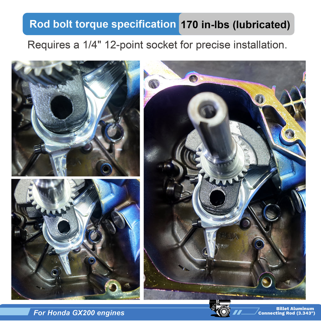 Billet Aluminum Connecting Rod (3.343") For Honda GX200 engines