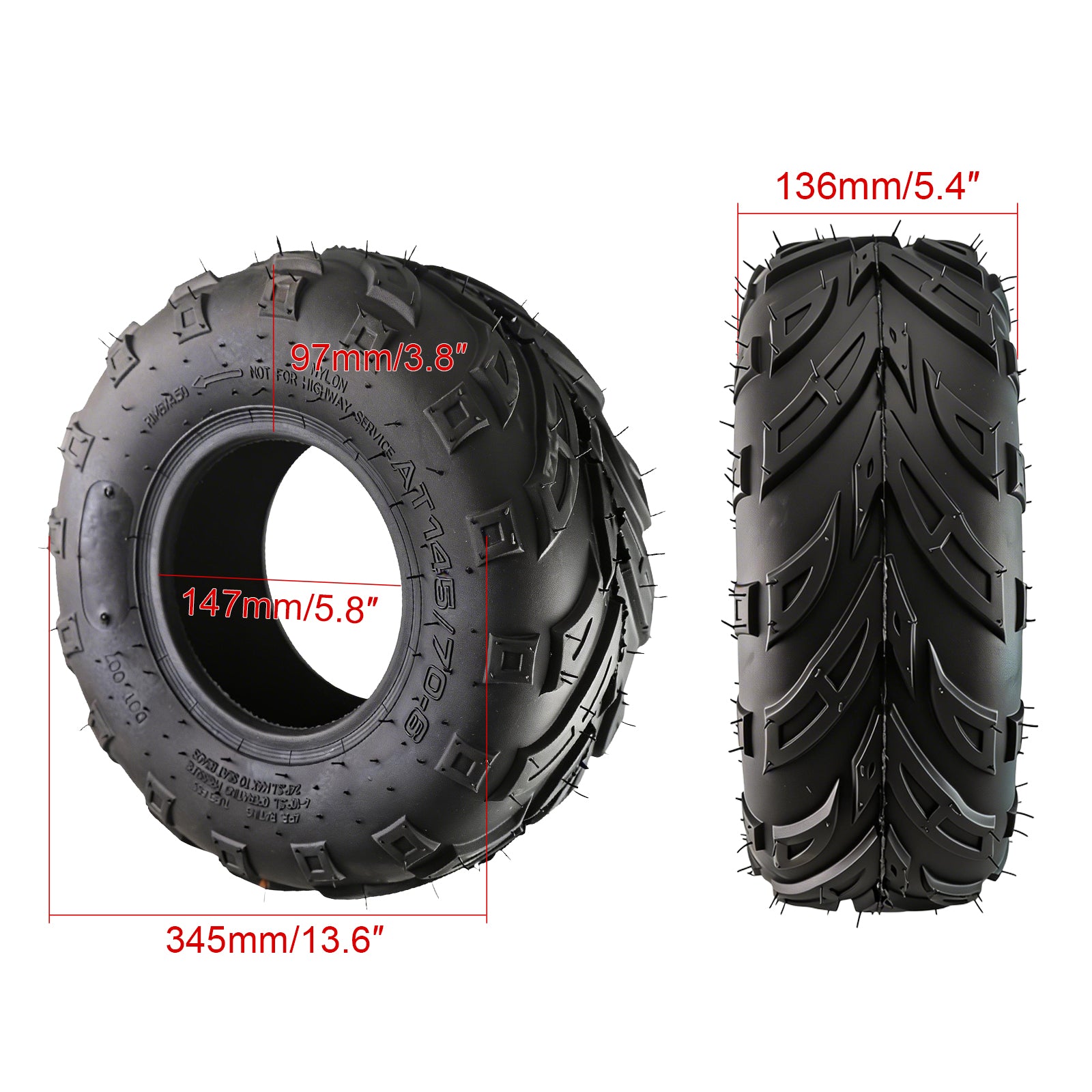 145/70-6 Tires Tubeless