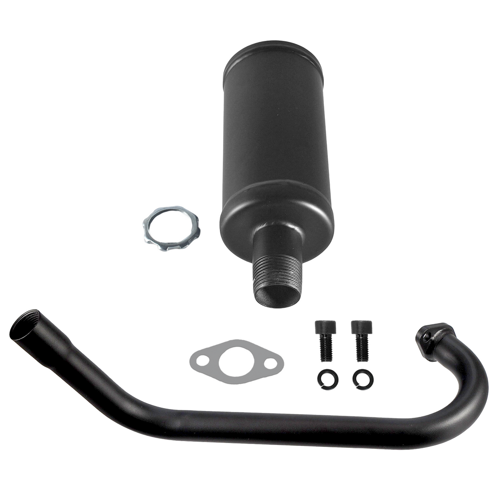 Upgrade Right Long Exhaust Pipe With Muffler For Coleman CT100U CC100X 98cc For FRP GMB100 Mini Bike For Predator 79cc 3hp Engine Mini Bike Black