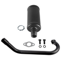 Upgrade Right Long Exhaust Pipe With Muffler For Coleman CT100U CC100X 98cc For FRP GMB100 Mini Bike For Predator 79cc 3hp Engine Mini Bike Black