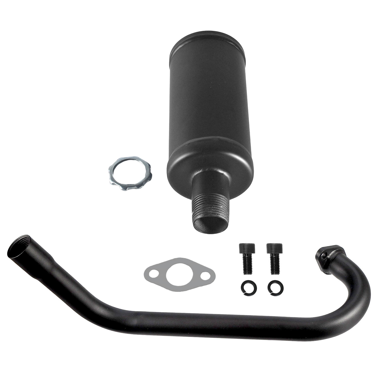 Upgrade Right Long Exhaust Pipe With Muffler For Coleman CT100U CC100X 98cc For FRP GMB100 Mini Bike For Predator 79cc 3hp Engine Mini Bike Black