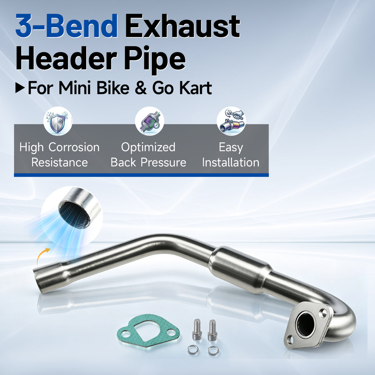 Exhaust Pipe For Predator 212cc Mini Bike Go Kart