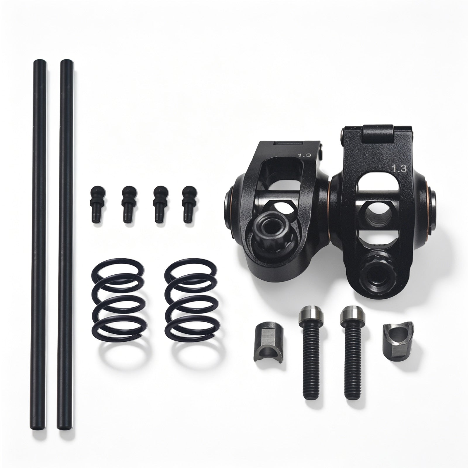 Ultra Light 1.3 Ratio Roller Rockers Kit For Predator 212cc Non Hemi For Honda GX200 Clone Engines with Chromoly Pushrods and Valve Springs