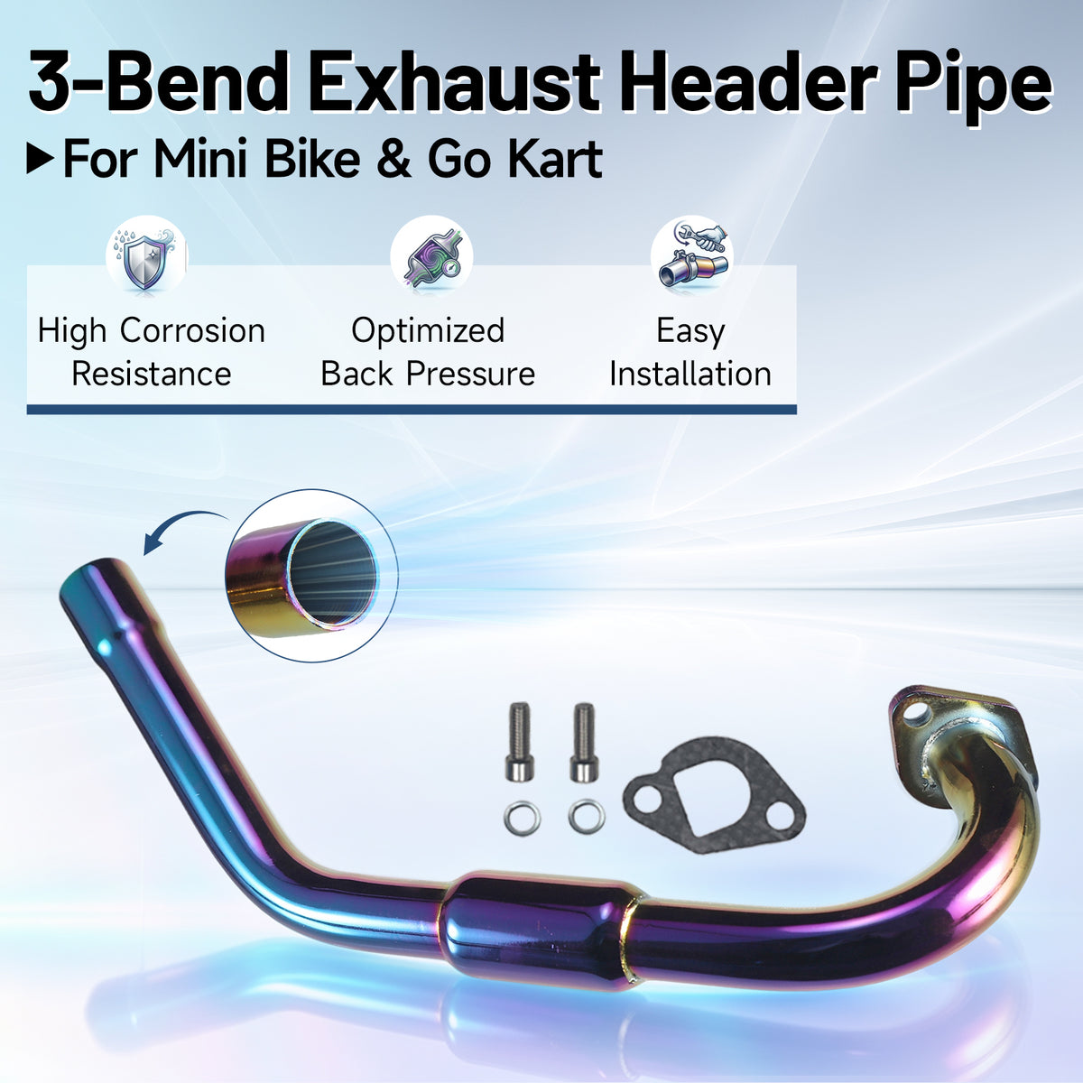 Exhaust Pipe For Predator 212cc Mini Bike Go Kart