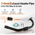 Exhaust Pipe For Predator 212cc Mini Bike Go Kart