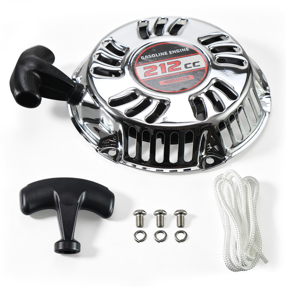 Upgrade Pull Start Recoil Starter for Predator 212cc Silver