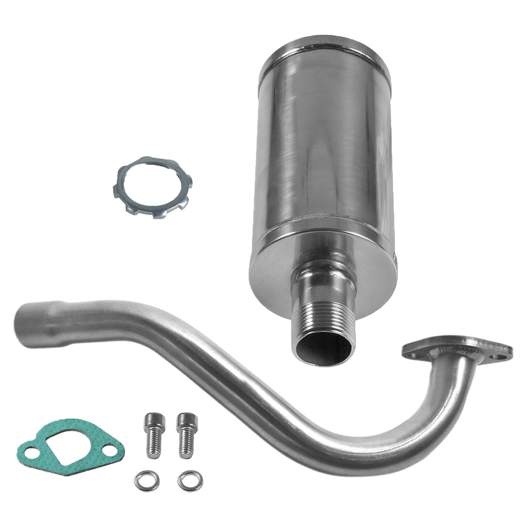Exhaust Header Pipe With Muffler for Predator 196cc 212cc GX160 GX200 Go Kart，for Manco Yerf Dog Go Kart