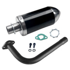 Exhaust Muffler Kit For Coleman Powersports CT200U BT200X KT196 MB200,For Honda GX160 GX200，For Predator 212cc 196cc/6.5HP Gas Mini Bike Go Kart Performance Parts Black