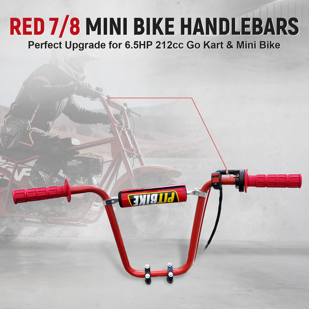 7/8 Mini Bike Handlebars 14" Ape Hanger