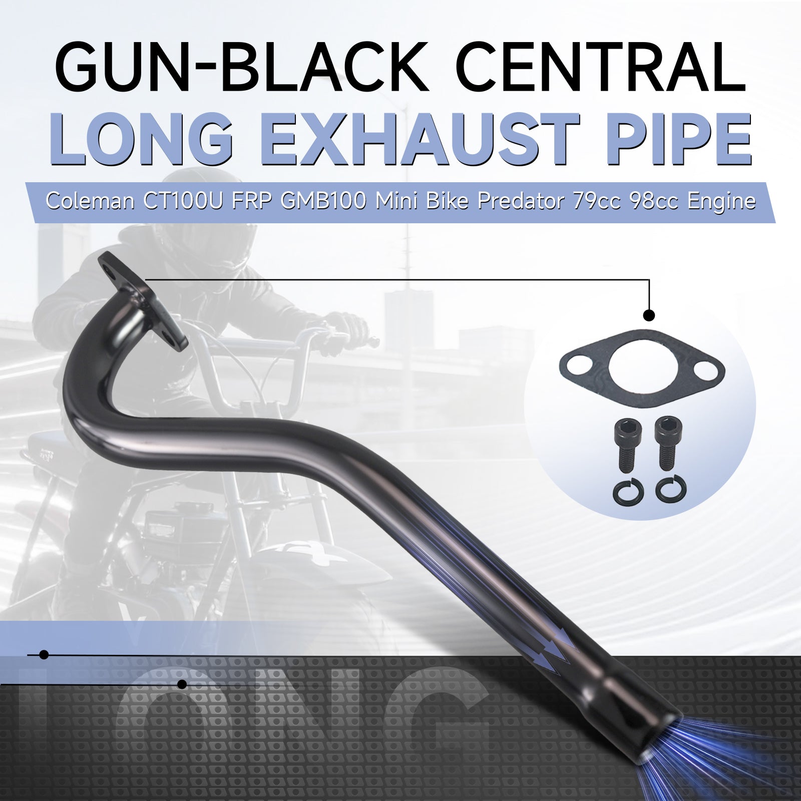 Central long Exhaust Pipe Coleman CT100U