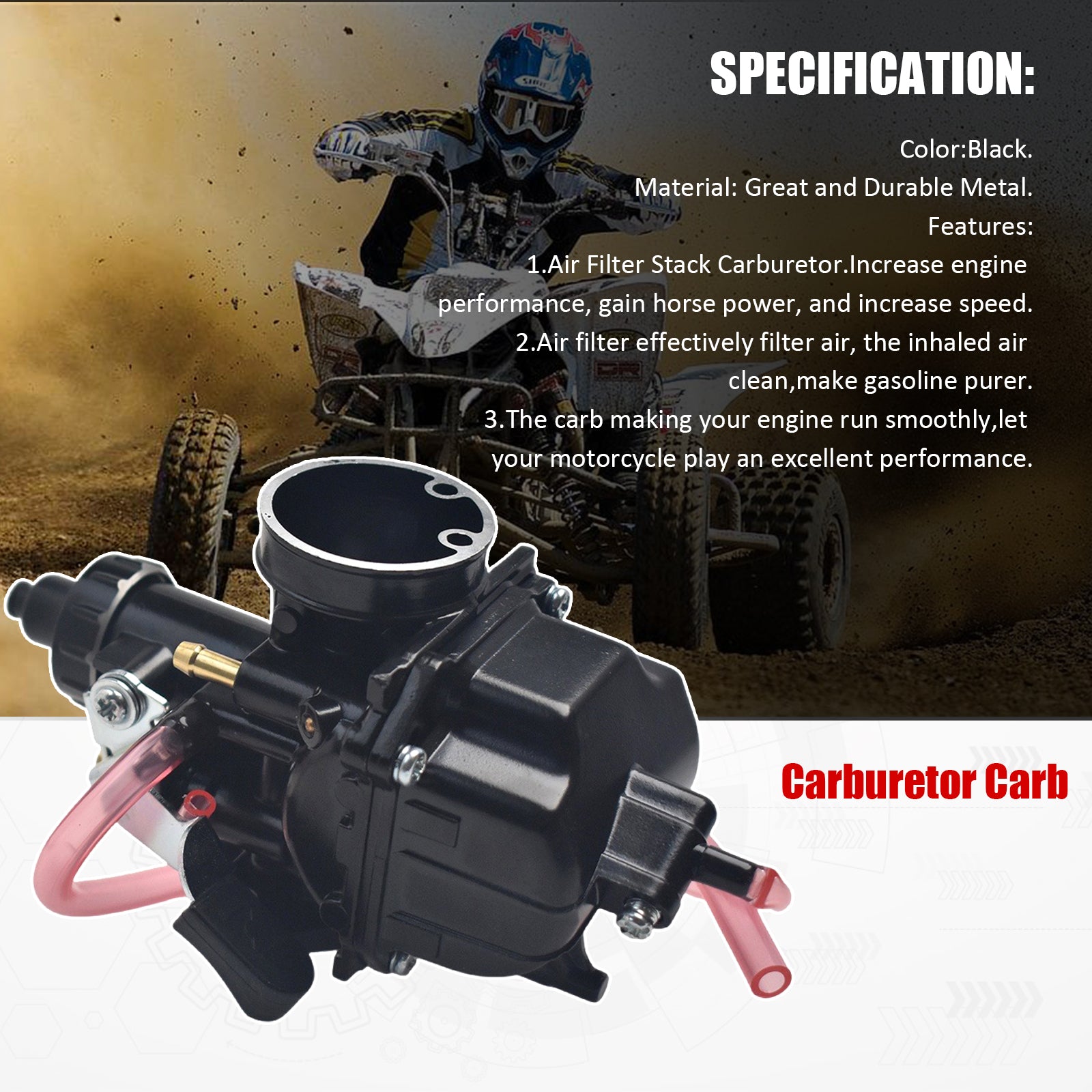 VM22 Blue Carburetor Intake Air Filter For Predator 212cc 196cc KT196 Go Kart