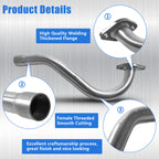 Exhaust Header Pipe With Muffler for Predator 196cc 212cc GX160 GX200 Go Kart，for Manco Yerf Dog Go Kart