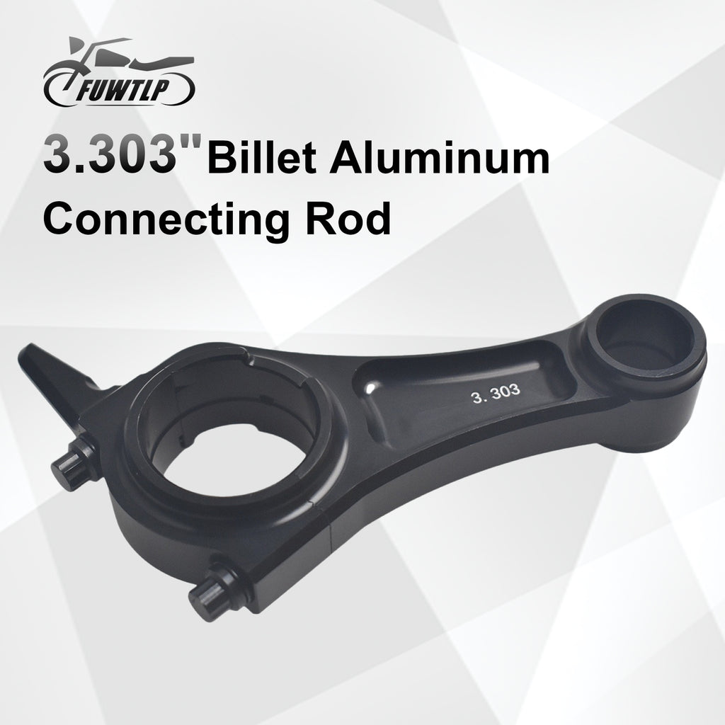 3.303" Billet Aluminum Connecting Rod With 70mm Ceramic Coated Flat Top Piston .550 Gaskets For Honda GX200 Clone Engines Go Kart Parts