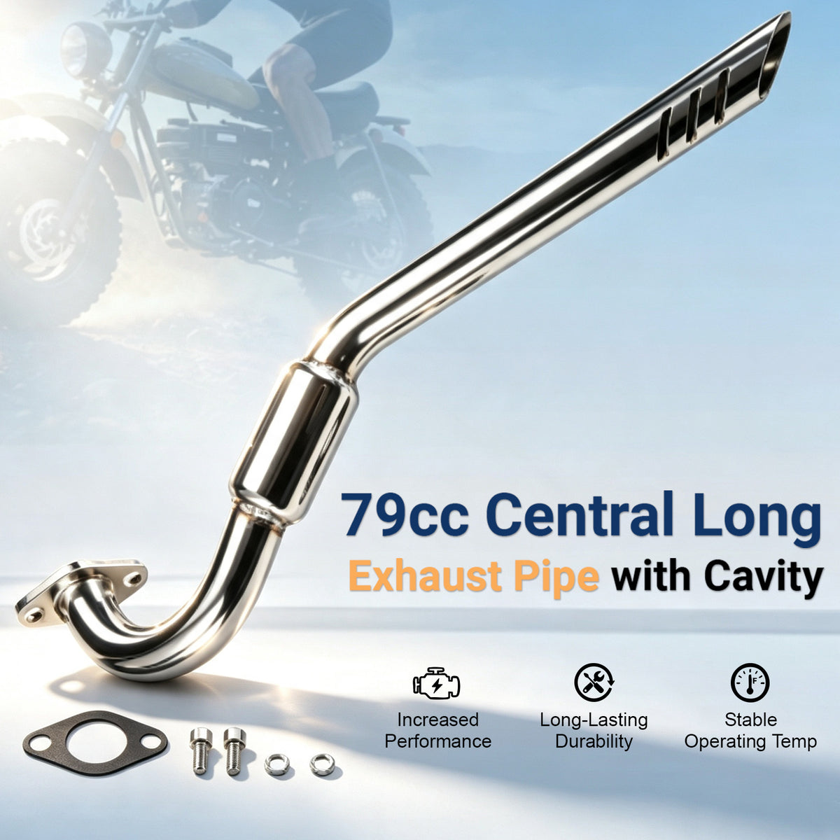 Central 98cc Exhaust Pipe For FRP GMB100 Coleman CT100U