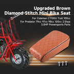 Brown Diamond-Stitch Mini Bike Seat CT100U 79-100cc