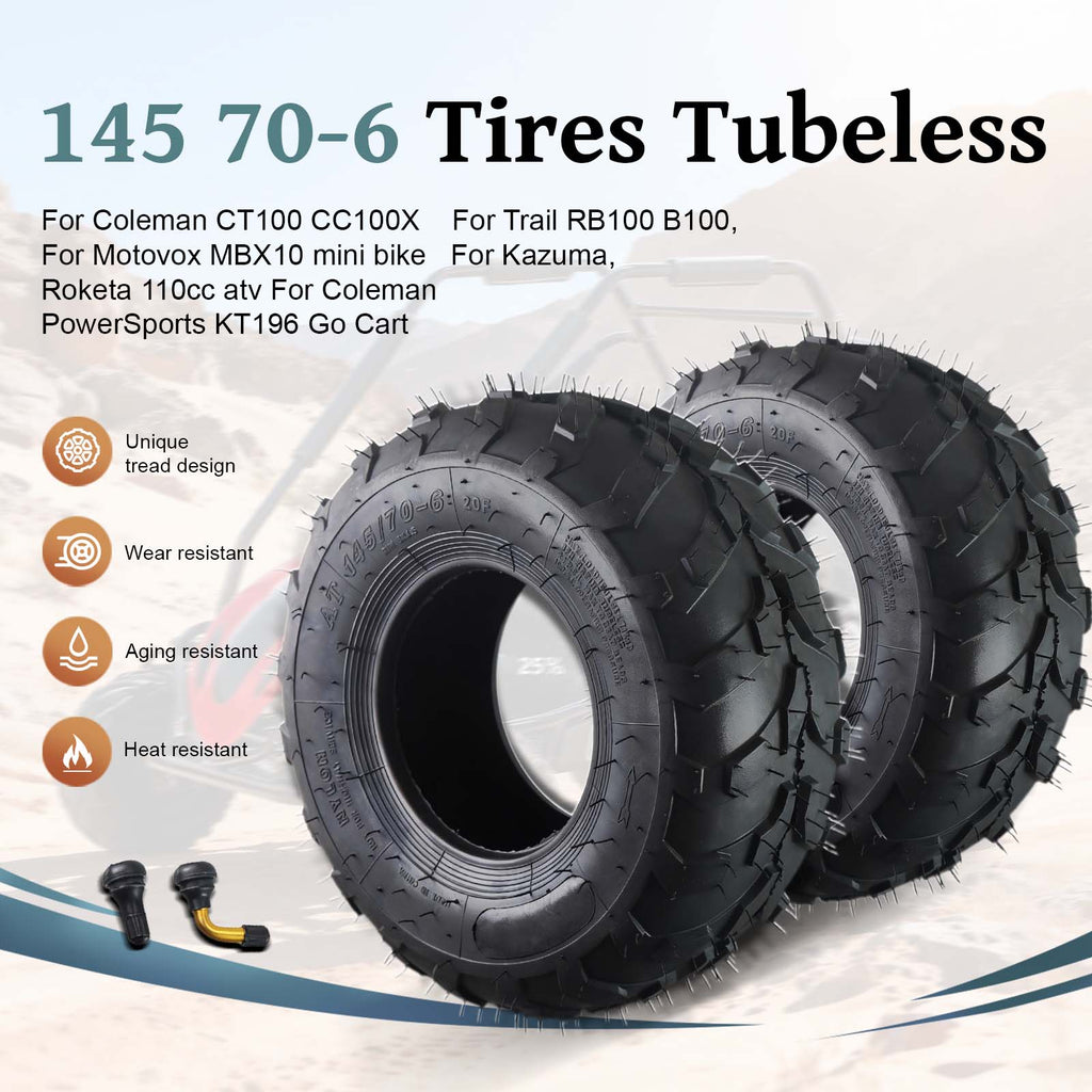 145/70-6 Tires Tubeless