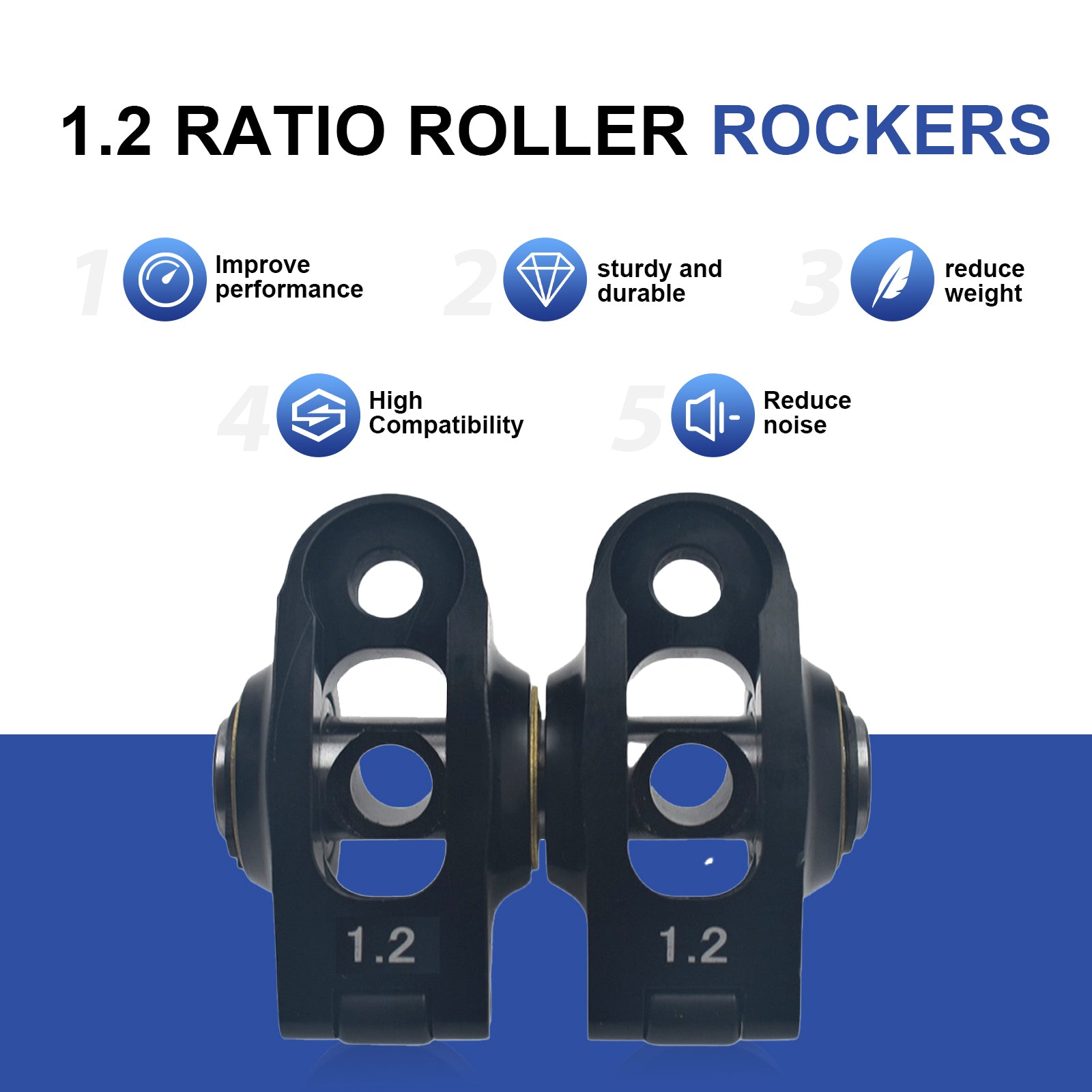 Ultra-Light 1.3 Ratio /1.2 Ratio Roller Rockers  Predator 212 224 Non-Hemi