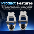 Aluminum 1.3 Ratio Roller Rockers For Predator 212cc Hemi Silver