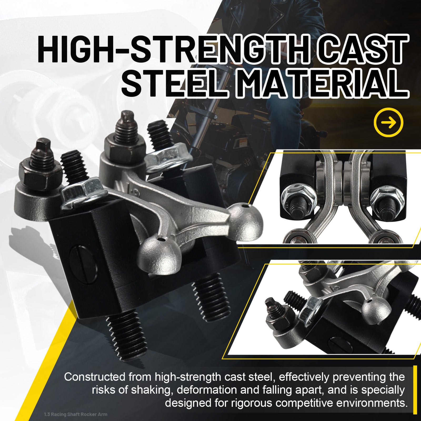 1.3 Ratio Rocker Arms w/Stainless Steel Valves 26lb Springs fit for Predator 212cc New Non-Hemi Engine