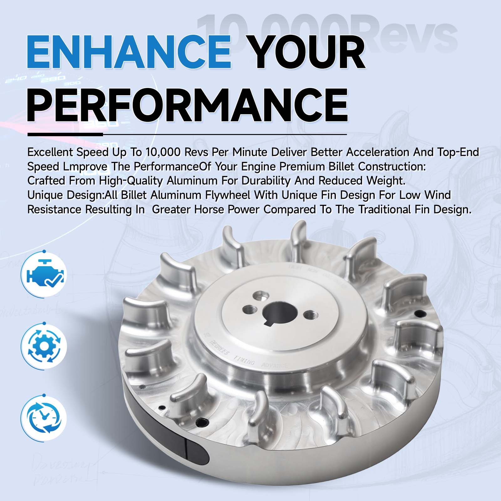 Speedway Billet Flywheel For Predator 196cc 212cc NonHemi