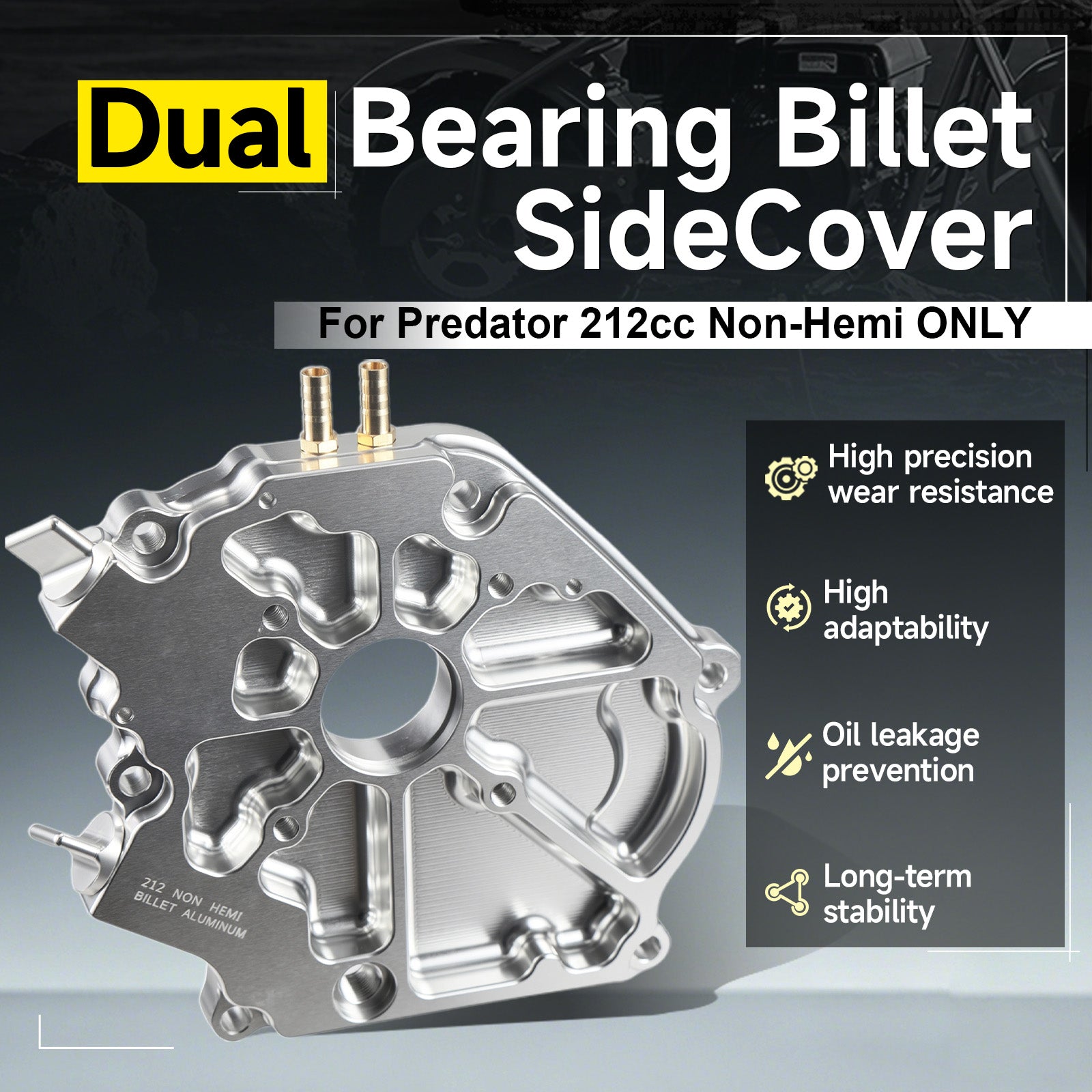Dual Bearing Billet Side Cover Non-Hemi