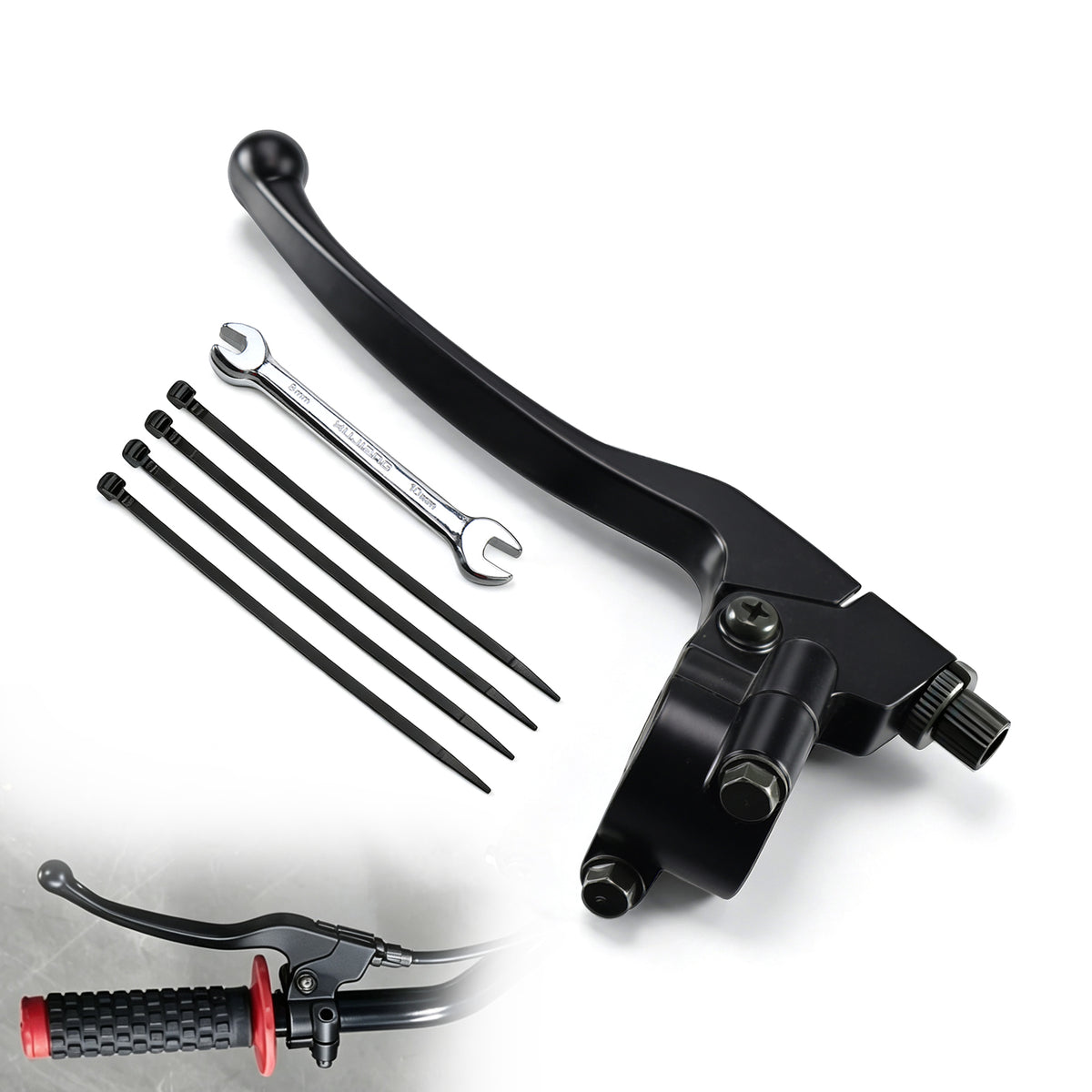 22mm 7/8" Left Brake Handle Clutch Lever Perch for Minibike Pit Dirt Bike