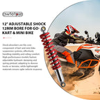 12" Adjustable Shock 10mm ID /12mm ID for Go Kart Minibike