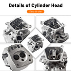 Assembled CNC Cylinder Head Valve Cover Kit for Honda GX160 GX200 for Predator 212cc Non-Hemi Engines, with Gaskets & Spark Plug Fits Generators, Water Pumps, Pressure Washers