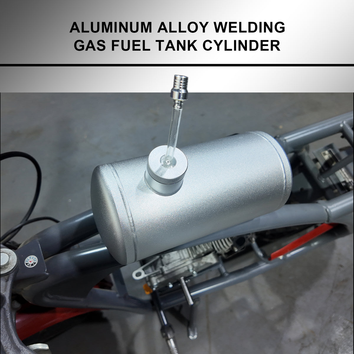 10" x 4.5" Aluminum Fuel Tank for 196cc/212cc Mini Bikes & Go Karts