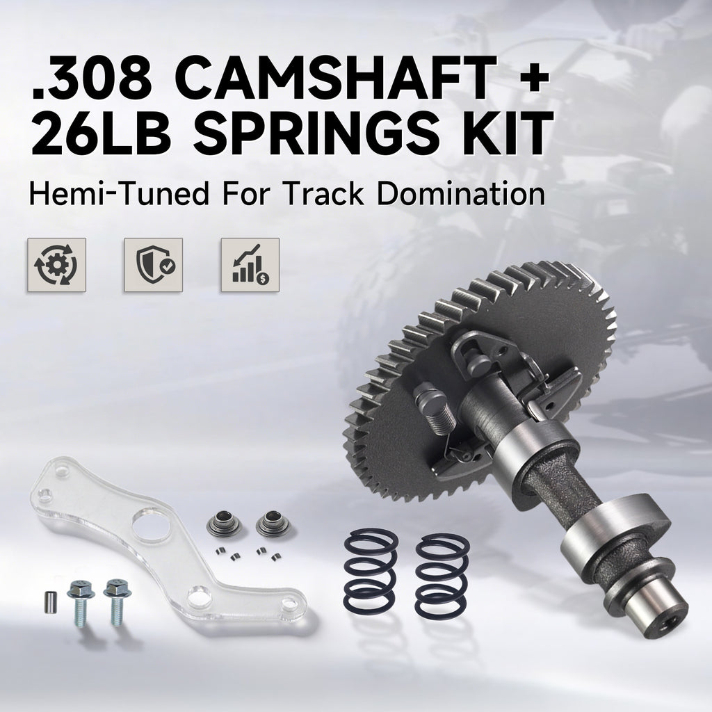 212cc .308 Cam Camshaft 26lb Vavle Spring for Predator 212cc Hemi 196cc Clone GX200 Tillotson 196 212 225 Engine Minibike Go Kart Performance Parts
