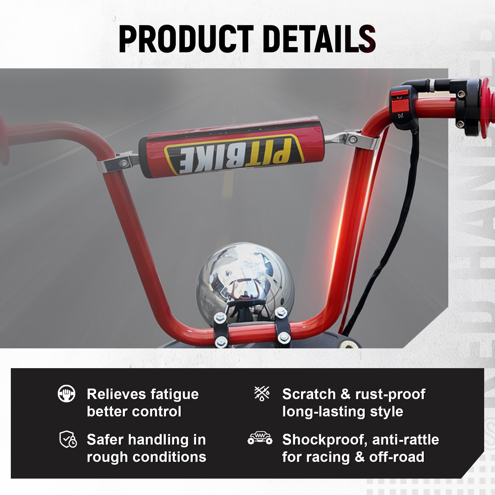 7/8 Mini Bike Handlebars 14" Ape Hanger