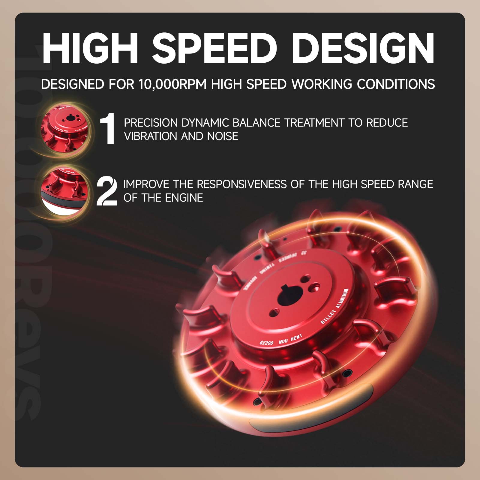Speedway Billet Flywheel For Predator 196cc 212cc NonHemi Cast Honda GX160 GX200