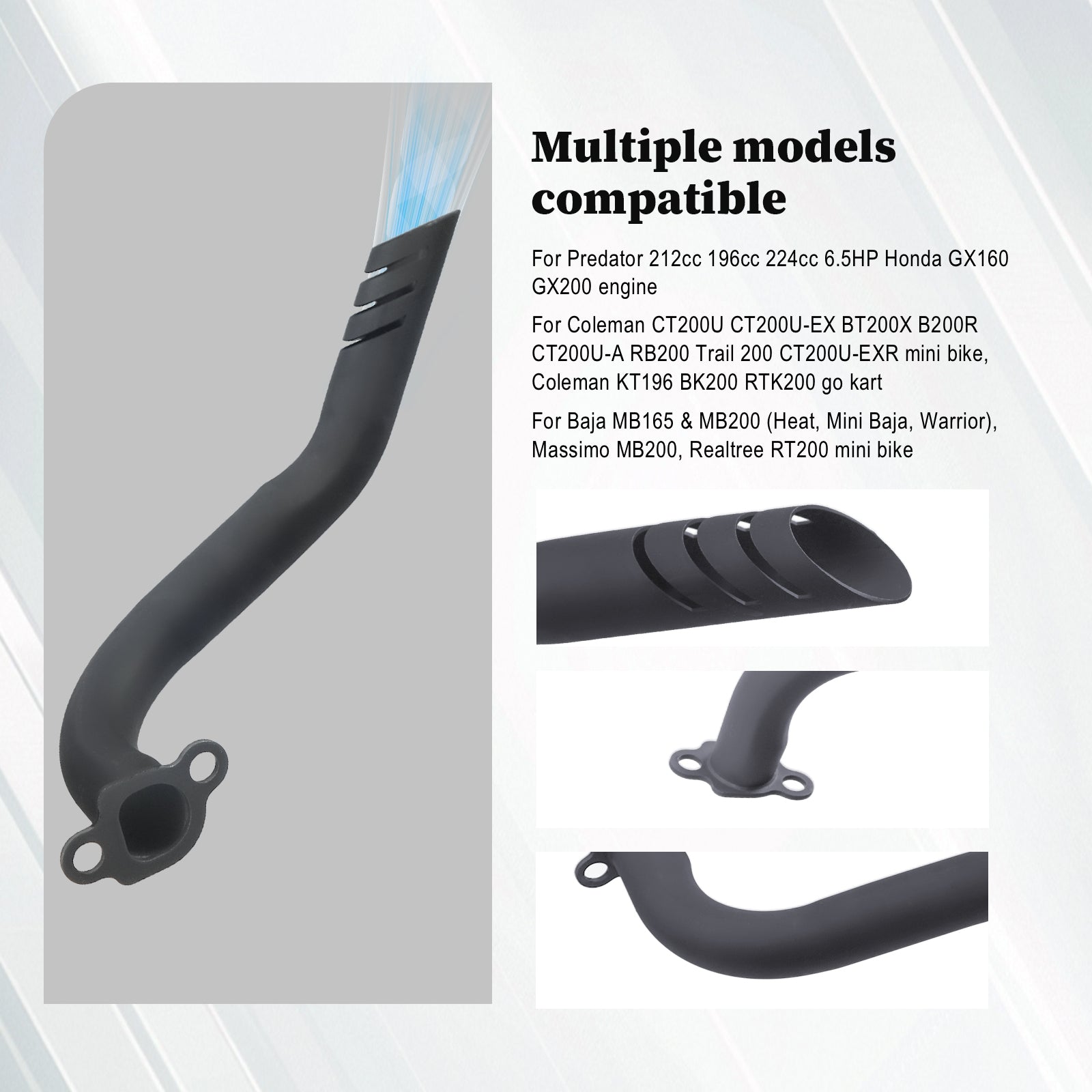 Exhaust Pipe Header 212cc 224cc