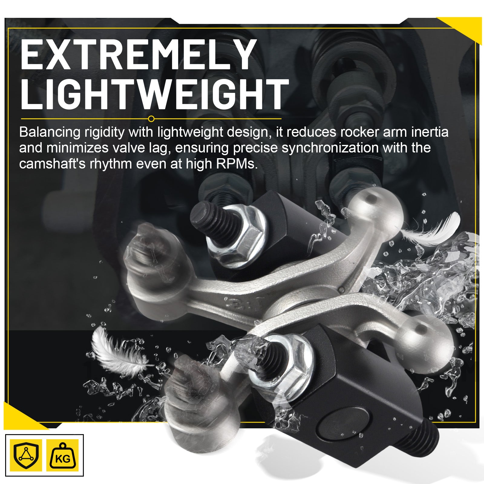 1.3 Ratio Rocker Arms w/Stainless Steel Valves 26lb Springs fit for Predator 212cc New Non-Hemi Engine